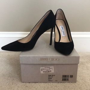 JIMMY CHOO - ROMY 100 - Black Suede